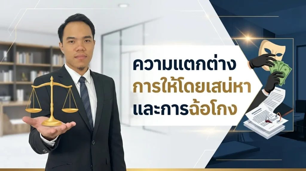 ความแตกต่างการให้โดยเสน่หา และการฉ้อโกง