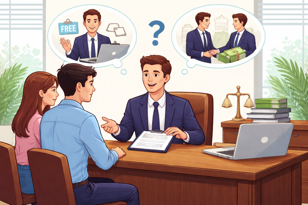 แล้วควรเลือกแบบไหนดี-ปรึกษาทนายฟรี-หรือ-จ้างทนาย