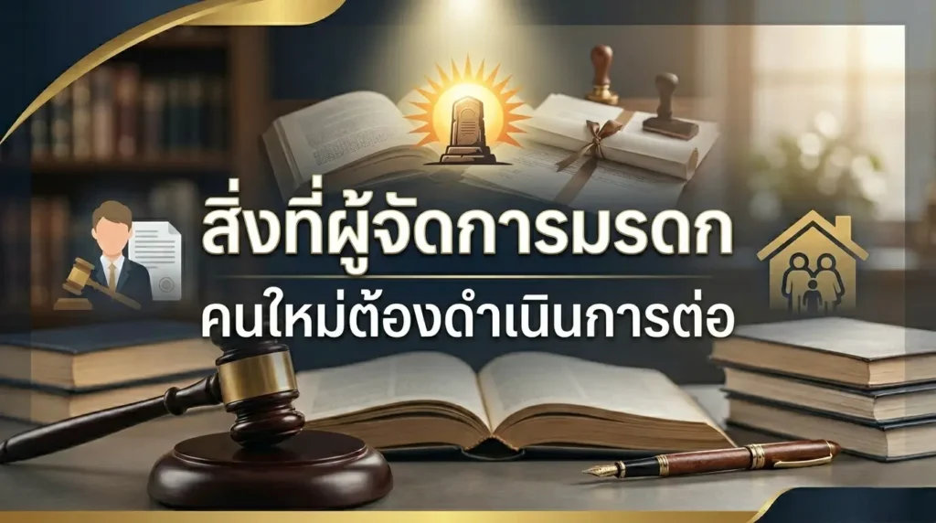 สิ่งที่ผู้จัดการมรดกคนใหม่ต้องดำเนินการต่อ