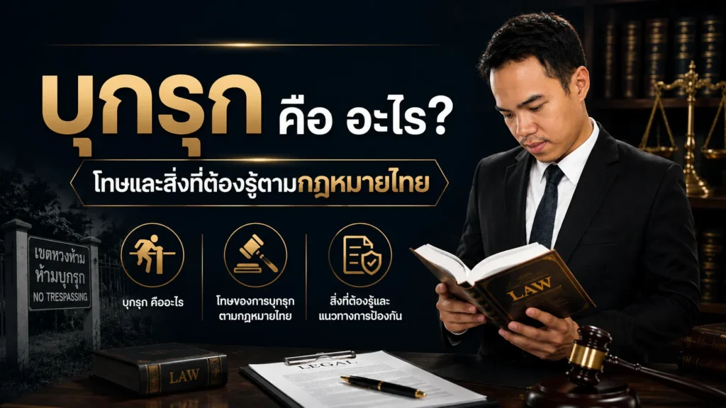 บุกรุก คือ อะไร โทษและสิ่งที่ต้องรู้ตามกฎหมายไทย
