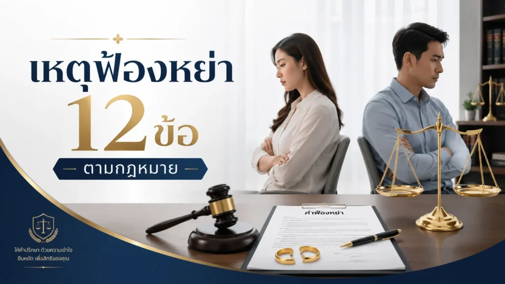 เหตุฟ้องหย่า 12 ข้อ ตามกฎหมาย