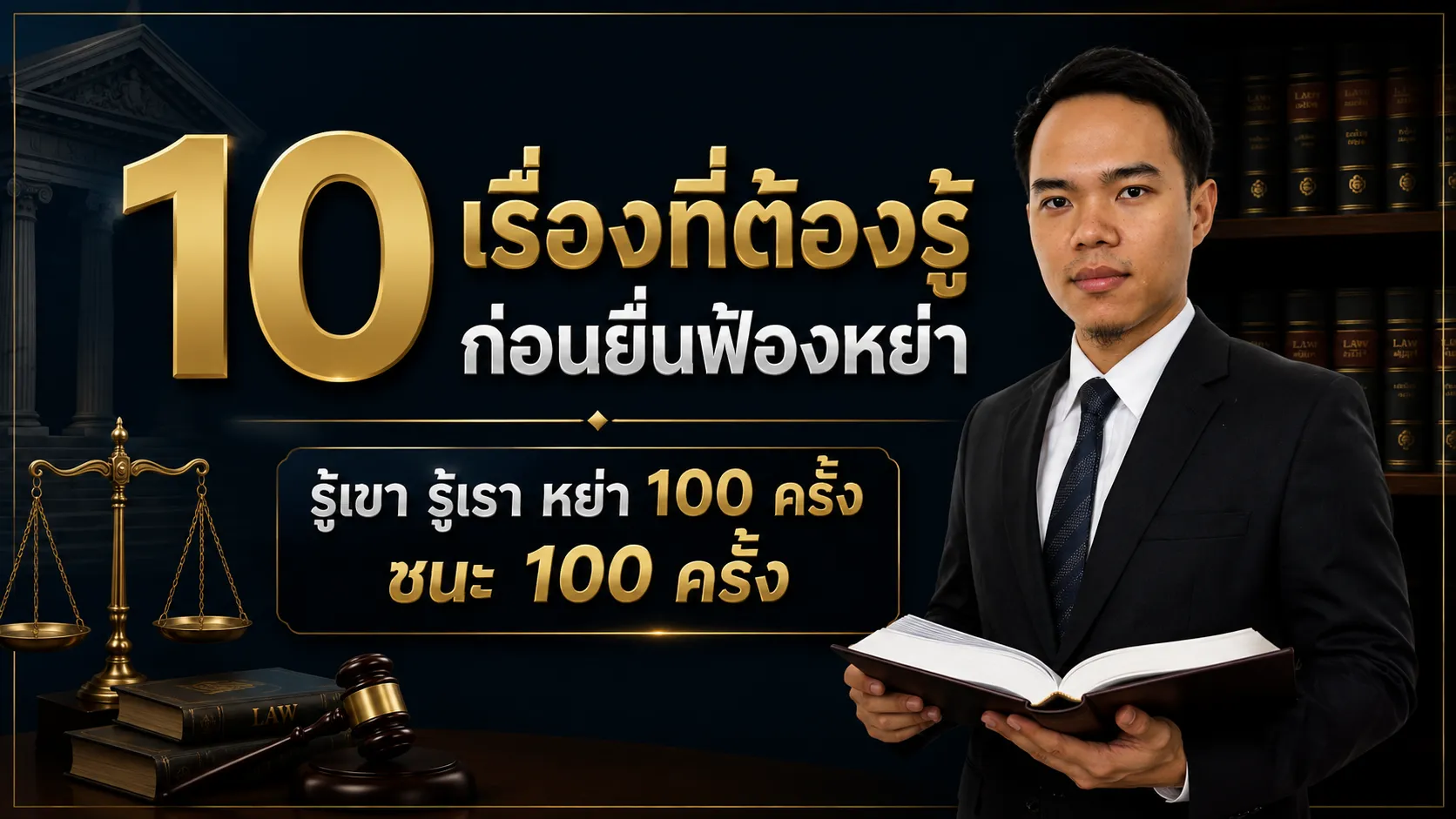 10 เรื่องที่ต้องรู้ก่อนยื่นฟ้องหย่า รู้เขา รู้เรา หย่า 100 ครั้ง ชนะ 100 ครั้ง