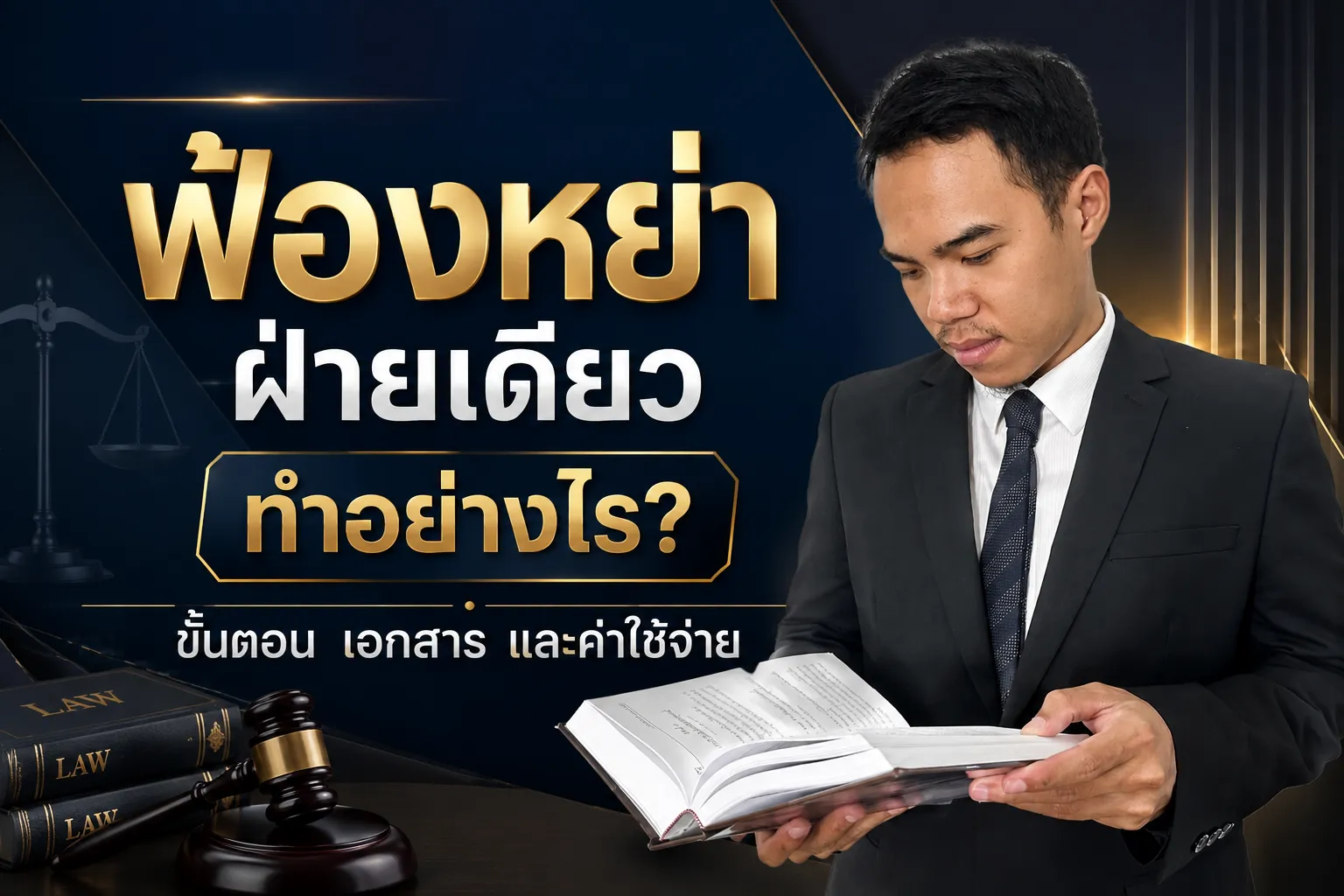 ฟ้องหย่าฝ่ายเดียว ทำอย่างไร ขั้นตอน เอกสาร และค่าใช้จ่าย