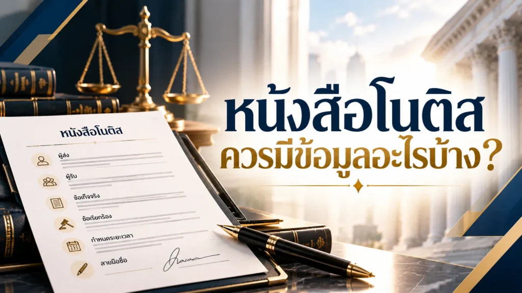 หนังสือโนติสควรมีข้อมูลอะไรบ้าง